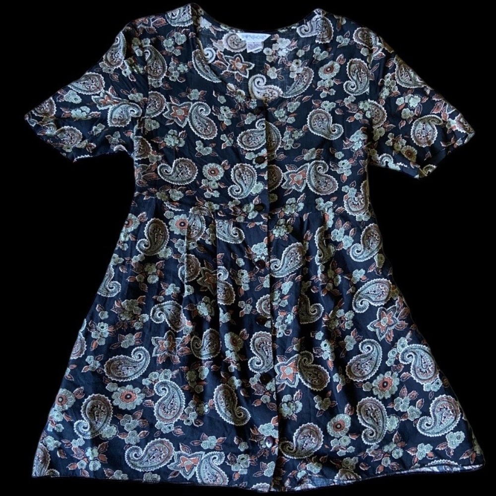 Paisley Print Dress